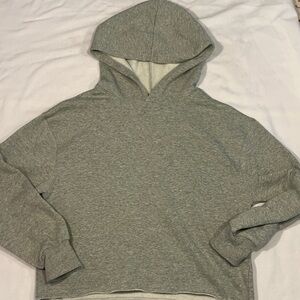Gray Hooded crop top Sweatshirt hoodie Cody and warm